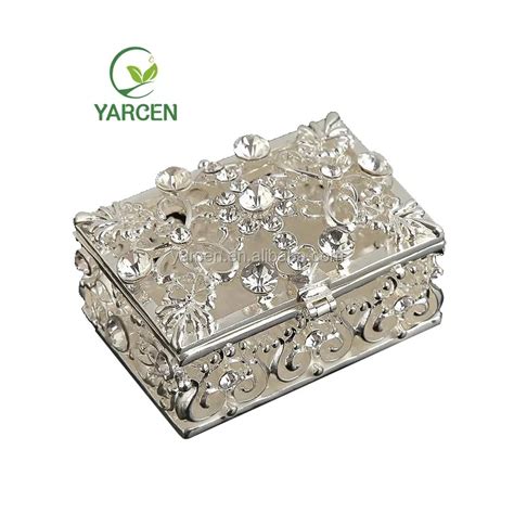 metal crystal trinket jewelry boxes|expensive luxury jewelry box.